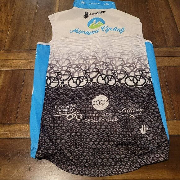 Montana Cycling Hincapie Sleeveless Jersey Blue/White M - Picture 2 of 4